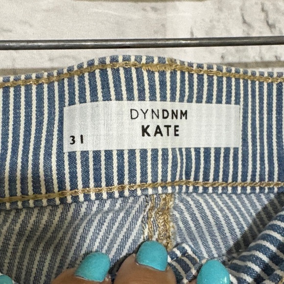 Dyndnm Kate womens Blue Striped Jeans, size 31 - Picture 2 of 12